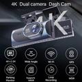 4K bilkamera med dobbelt linse og GPS-sporing