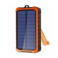 4smarts Prepper Solar Power Bank 12000mAh - 2xUSB-A - Sort / Orange