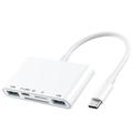 5-i-1 USB-C-hub/kortlæser til iPhone, MacBook og USB-C-enheder - hvid