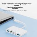 5-i-1 USB-C-hub/kortlæser til iPhone, MacBook og USB-C-enheder - hvid