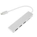 5-i-1 USB-C til 3x USB Hub og TF/SD-kortlæser
