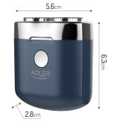 Adler AD 2937 Travel Shaver - USB 2 heads