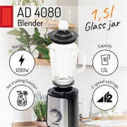 Mesko MS 4080 Blender - Glaskrukke 1.5L