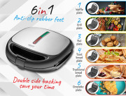 Camry CR 3057 Sandwichmaskine 6-i-1 (Open Box - Fantastisk stand)