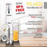 Mesko MS 4624 Hand Blender 2-i-1