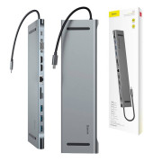 Baseus 11 i 1 HUB Enjoyment Series USB Type-C-dockingstation CATSX-G0G - Grå