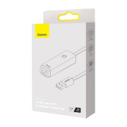 Baseus Lite Series USB til RJ45-netværksadapter WKQX000001, 100 Mbps - sort
