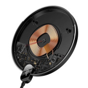 Baseus Digital LED Induktiv trådløs oplader 15W CCED000001 - sort