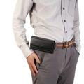 6,3-6,9 tommer Universal PU-lædertaske i vandret stil med bælteclips til mænd, størrelse: 17,5 x 8,7 x 1,8 cm