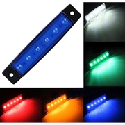 Vandtæt sidemarkeringslygte med 6 LED-pærer til 12V/24V-både, trailere, lastbiler og autocampere