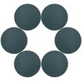 6 Stk. Coasters i PU Læder Ø 10 cm - Mørkegrøn