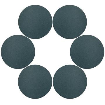 6 Stk. Coasters i PU Læder Ø 10 cm - Mørkegrøn