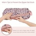 6-delt rejseorganizersæt med leopardprint - Pink