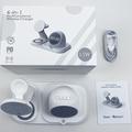 6-i-1 trådløs oplader på 15W med digitalt ur til iPhone, Apple Watch og AirPods - hvid