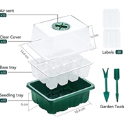 Frøkasse Kit til 60 frø - Minidrivhus med justerbar åbning