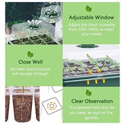 Frøkasse Kit til 60 frø - Minidrivhus med justerbar åbning