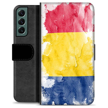 Samsung Galaxy S22+ 5G Premium Flip Cover med Pung - Rumænsk Flag