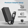 65W strømadapter til HP-bærbar - 19.5V/3.33A, 1.2m kabel - sort