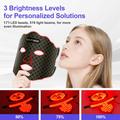 7-farvet LED-lysterapimaske til ansigt/hals - sort
