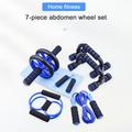 7-delt træningssæt til hjemmet - mavetræner, armbøjestænger, sjippetov, håndgribere og brystudvidere