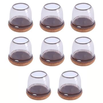 8 Stk Runde Dupsko til Stoleben med Filt - M