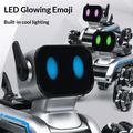 Robothundelegetøj med 8 hjul, LED-display, fjernbetjening og gestusstyring - Sølv