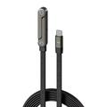 90-graders USB-C gaming-kabel med mobilholder - 240W, 1.5m - sort