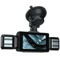 9728D 1080P 4 Lens WiFi Dashcam med nattesyn - Sort