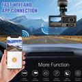 A16 3-kanals bilkamera - 1080p foran, 720p i kabinen/bagud, WiFi, G-sensor - sort