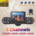 A35 1080P Full HD WiFi 4-kanals bilkamera - sort