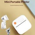 A35 Bluetooth-termisk miniprinter med papir - hvid