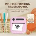 A36 Mini bærbar termisk etiketprinter - 200 dpi - lyserød