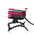 A859 Webcam / kamera med USB kabel - 360 Grader roterbar - Indbygget mikrofon - 640x480 - Sort / Rød