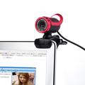 A859 Webcam / kamera med USB kabel - 360 Grader roterbar - Indbygget mikrofon - 640x480 - Sort / Rød