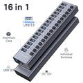 ACASIS HS-716 16-ports USB 3.2-hub - 10 Gbps - EU-stik