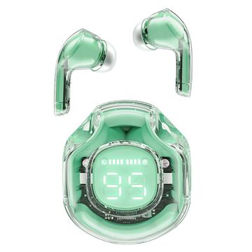 ACEFAST T8 / AT8 Crystal (2) farve Bluetooth-ørepropper Letvægts trådløst headset til arbejde - grøn