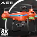 Drone med HD Dobbelt Kamera & Fjernbetjening AE11 (Open Box - God stand) - Orange