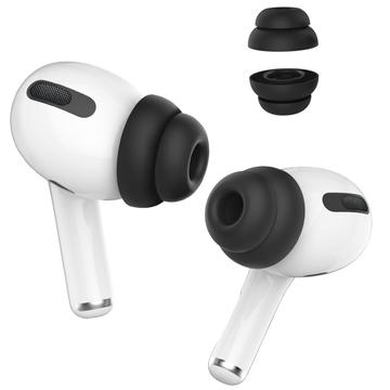 AHASTYLE PT99-2 1 par ørepropper til Apple AirPods Pro 2 / AirPods Pro Bluetooth-høretelefoner Silikonehætter, størrelse S - sort