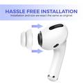 AHASTYLE PT99-2 1 par til Apple AirPods Pro 2 / AirPods Pro Silicone Ear Tips Bluetooth Earphone Ear Caps Cover, størrelse M - hvid