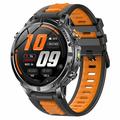 AK122 1.7" smartur - Bluetooth-opkald, pulsmåling, SpO2, IP68 - sort / orange