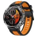 AK125 1.7" smartur - Bluetooth-opkald, pulsmåler, SpO2, lommelygte, IP68 - sort / orange