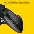 AK77 Mobile Game Controller PUBG Game Controller Gamepad med 6-fingers spiludløser og køleblæser - sort/1200mAh genopladeligt batteri
