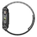 AK86 Sports Smartwatch med puls- og blodiltmåling - stålrem - sort