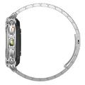 AK86 Sports Smartwatch med puls- og blodiltmåling - stålrem - sølvfarvet