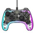 AOLION til Nintendo Switch Computer Transparent kablet Gamepad RGB Light Game Controller