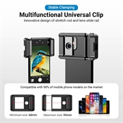 APEXEL HD Metal 20-40x Zoom Teleskop Teleobjektiv Monokulær Telefonkameraobjektiv til iPhone Samsung Huawei