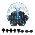AS22D3 Solcelledrevet flydende springvandspumpe med 12 LED-lys - sort