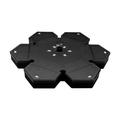 AS22D3 Solcelledrevet flydende springvandspumpe med 12 LED-lys - sort