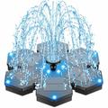 AS22D3 Solcelledrevet flydende springvandspumpe med 12 LED-lys - sort
