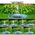 AS22D3 Solcelledrevet flydende springvandspumpe med 12 LED-lys - sort